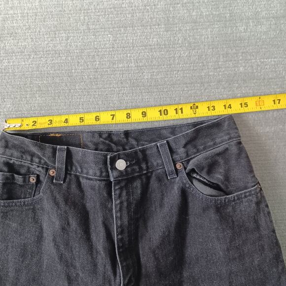 Vintage Y2K Levi's 550 Jeans Women 28 Charcoal Relaxed High Rise Raw Hem Zip Fly - Picture 5 of 10